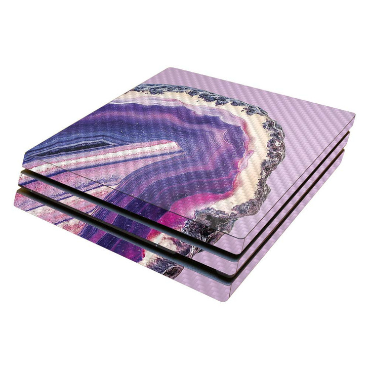 MightySkins Carbon Fiber Skin for Sony PS4 Pro Console Purple Agate Protective Durable Textured Carbon Fiber Finish Easy