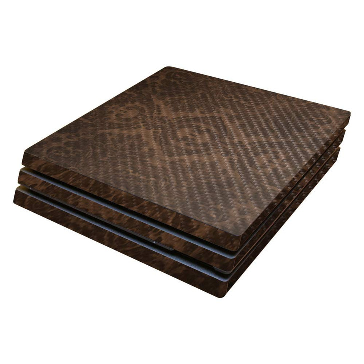MightySkins Carbon Fiber Skin for Sony PS4 Pro Console Brown Linen Protective Durable Textured Carbon Fiber Finish Easy