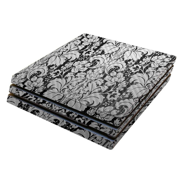 MightySkins Carbon Fiber Skin for Sony PS4 Pro Console Floral Retro Protective Durable Textured Carbon Fiber Finish Easy