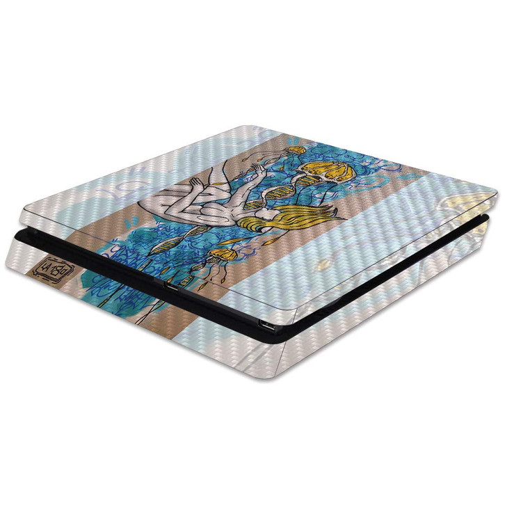 MightySkins Carbon Fiber Skin for Sony PS4 Slim Console Fall Into Place Protective Durable Textured Carbon Fiber Finish