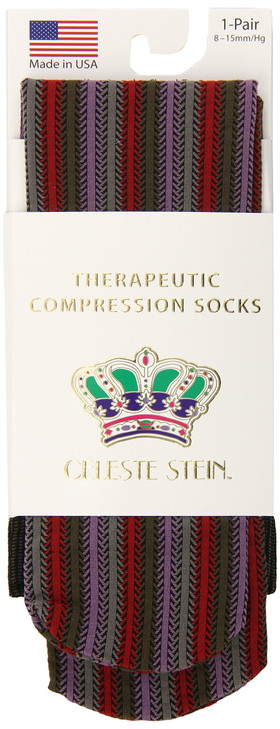 Celeste Stein Therapeutic Compression Socks, Multi-Stripe KNT, 8-15 mmHg, Mild online at globaldelivered