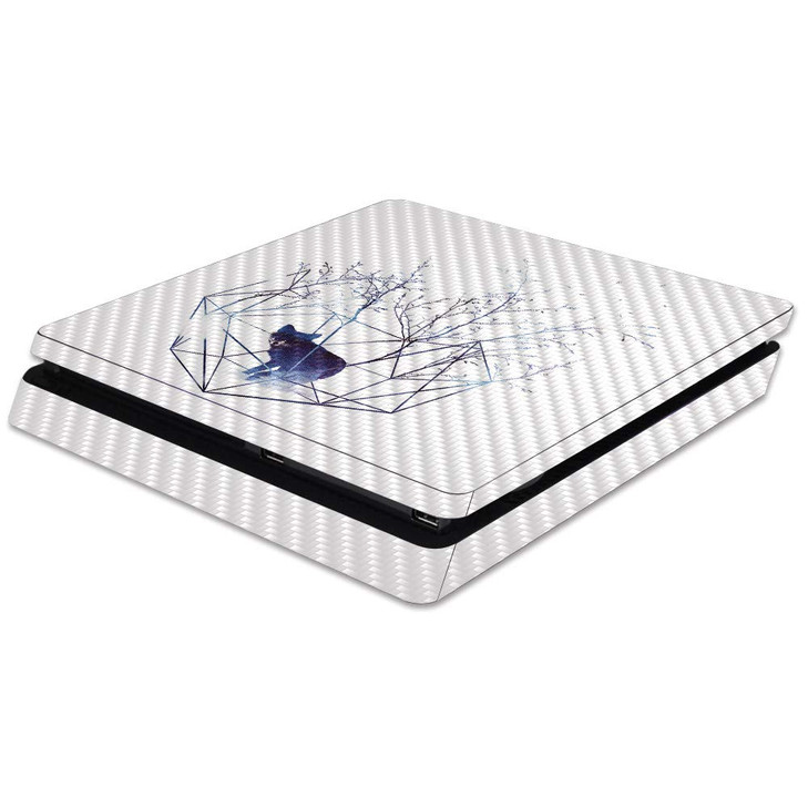 MightySkins Carbon Fiber Skin for Sony PS4 Slim Console Organic Prison Protective Durable Textured Carbon Fiber Finish E