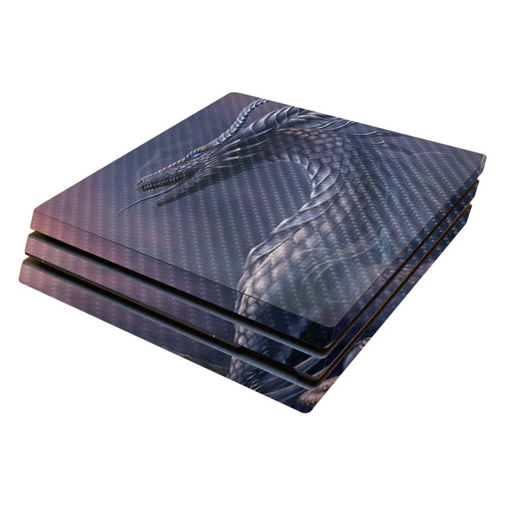 MightySkins Carbon Fiber Skin for Sony PS4 Pro Console Dragon Fantasy Protective Durable Textured Carbon Fiber Finish Ea