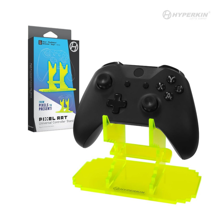 Hyperkin Pixel Art Universal Controller Stand for XboxPlayStationNintendo Switch and More Yellow