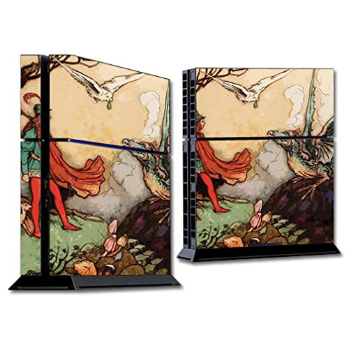 MightySkins Skin Compatible with Sony PS4 Console Tale of A Dragon Protective Durable and Unique Vinyl Decal wrap Cover