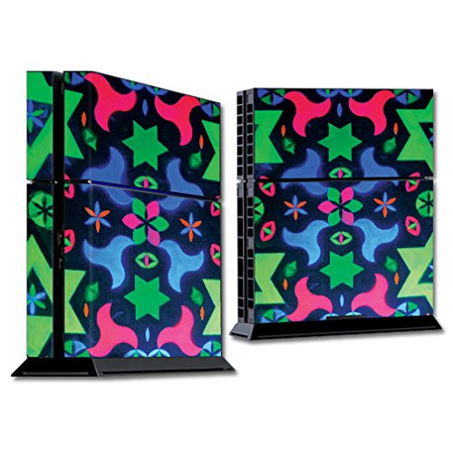 MightySkins Skin Compatible with Sony PS4 Console Geometric Rave Protective Durable and Unique Vinyl Decal wrap Cover Ea