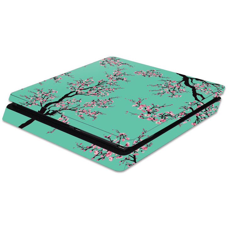 MightySkins Skin Compatible with Sony PS4 Slim Console Cherry Blossom Tree Protective Durable and Unique Vinyl Decal wra