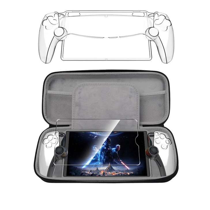Natbok Premium Carring Case for PlayStation Portal Remote PlayTravel Storage Case for PS5 Handheld Consoles ShockproofAn