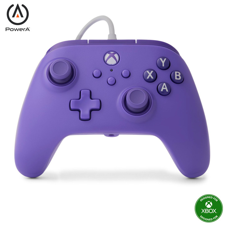 PowerA Wired Controller for Xbox Series XS Violet gamepad video gamegaming controller works with Xbox One Officially Lic