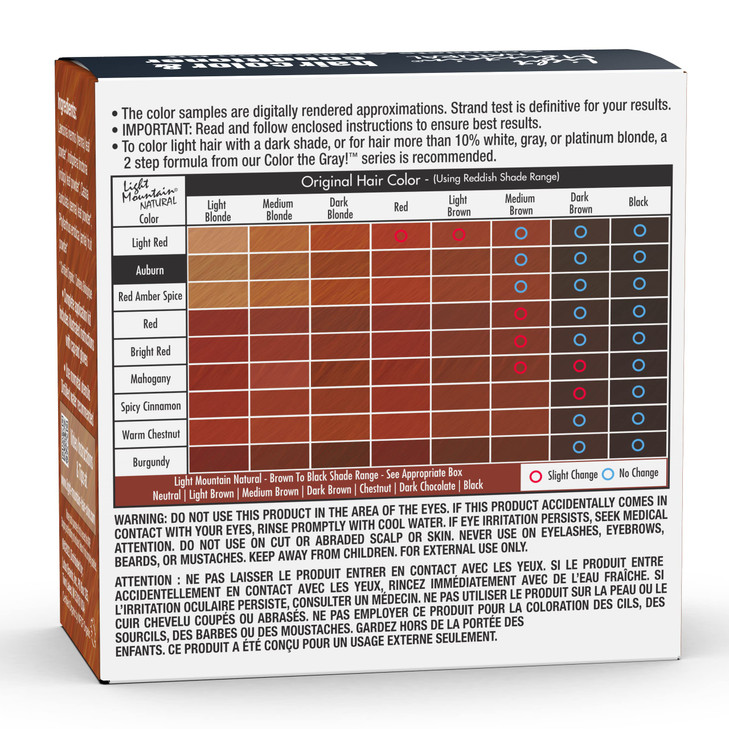 Light Mountain Henna Hair Color & Conditioner - Auburn Hair Dye for Men/Women, Organic Henna Leaf Powder and Botanicals, Chemical-Free, Semi-Permanen online at globaldelivered