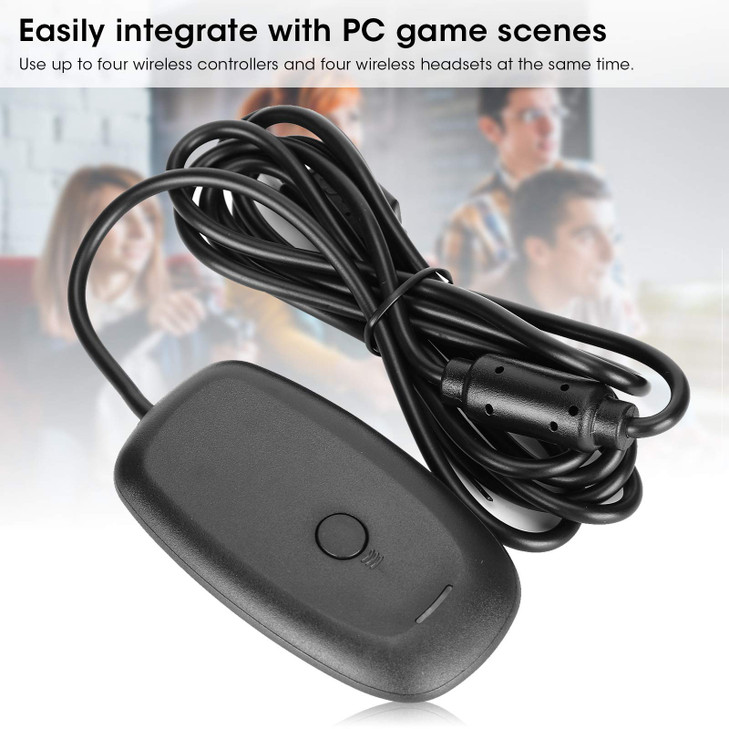 PUSOKEI Game Controller for No Vibration PC Receiver Gaming Controller Adapter Console with USB Receiver for 360 Video G