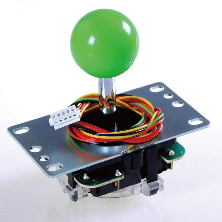 Sanwa JLFTP8YT Joystick Sanwa 8 pcs OBSF30 Push Button Bundle Kit Color Green for Arcade Game 4 8 Way Adjustable Compati