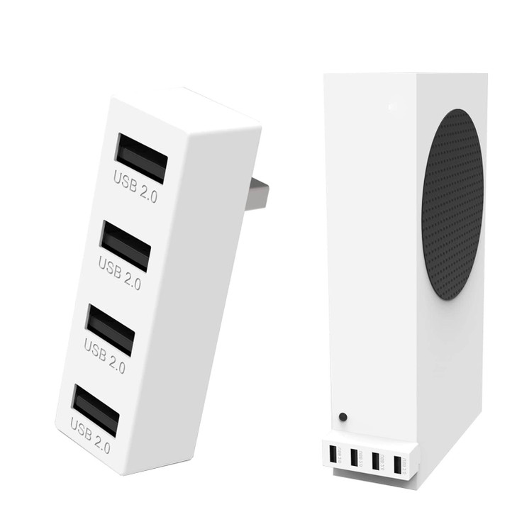 JZWShop 4 Ports USB Hub 20 for Xbox Series S High Speed USB Hub Splitter Expansion Adapter Compatible with Xbox Series S