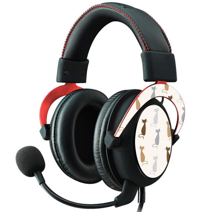 MightySkins Skin Compatible with Kingston HyperX Cloud II Gaming Headset Cat Lady Protective Durable and Unique Vinyl De