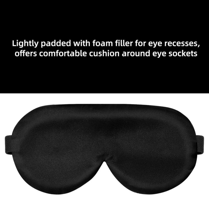 Alaska Bear Sleep Mask Silk Eye Cover with Shaped Padding for Pressure-Free Sleeping, Foam Insert, Upgrade Contour Over Conventional Flat Satin Eye M