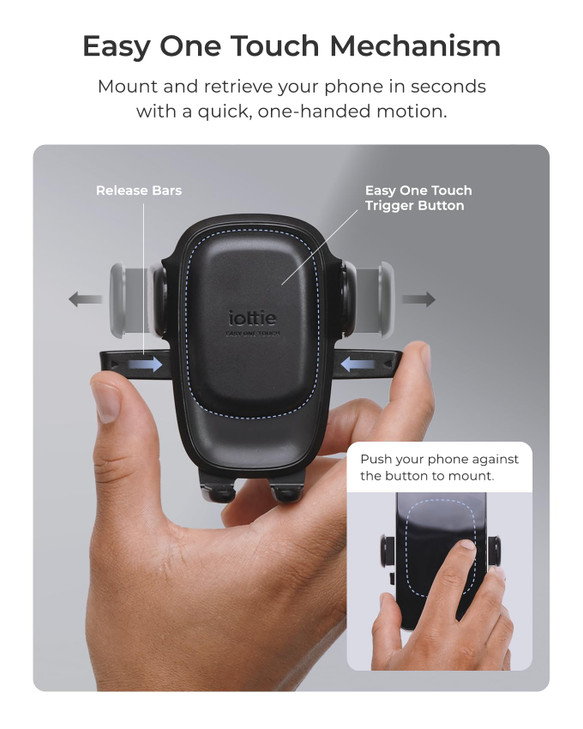iOttie Easy One Touch Advanced Universal Car Mount Dashboard Windshield Suction Cup Phone Holder for iPhone Samsung Goog