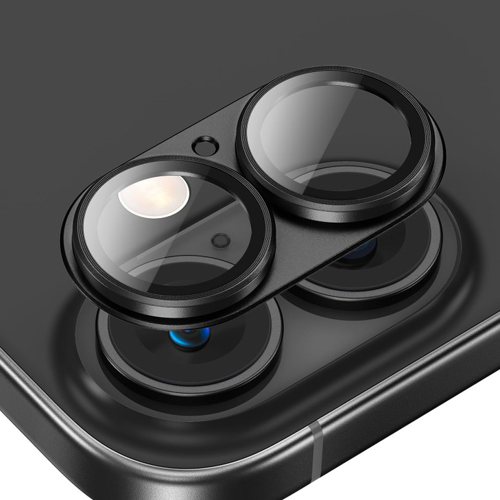 Tensea for iPhone 16 iPhone 16 Plus Camera Lens Protector Metal Aluminum Alloy Tempered Glass Cover Camera Screen Protec