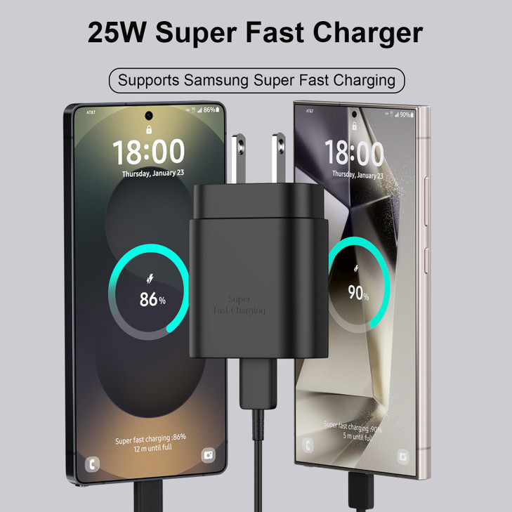 S25 S24 S23 S22 Fast Charger for Samsung Phone25W USB C Charger Android Chargers Type C Charger Fast Charging Block 10 F