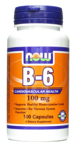 NOW FOODS B6 100mg Capsules, 100 CT