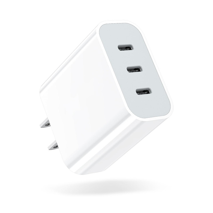 USB C Charger Block Amoner 35W 3Port USB C Charger iPhone Charging Adapter with PD 30 Power Delivery Compatible with iPh