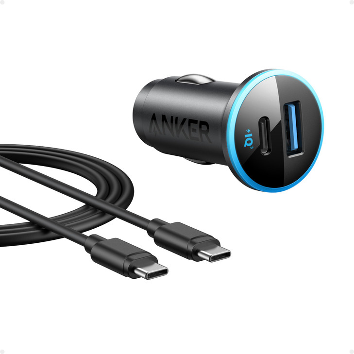 Anker 323 USB C Car Charger Adapter 525W Cigarette Lighter Charger with 30W PowerIQ 30 Fast Charging Cable for iPhone 17