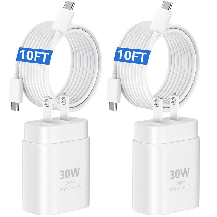 for iPhone 16 17 Pro Max Charger Fast Charging 30W 10 FT Long USB C Charger Cable Cord with iPhone 17 Charge Block Compa