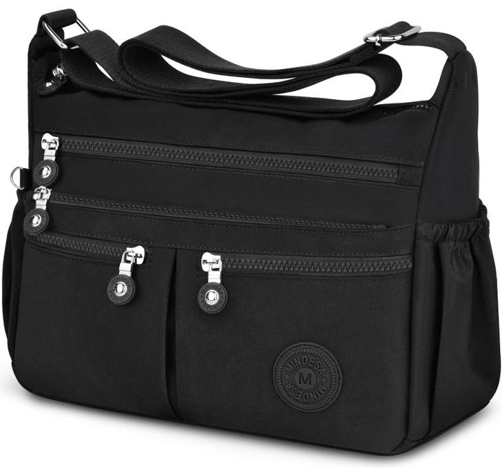 TEUEN Nylon Crossbody Bags for Women Waterproof Lightweight Large Travel Purses MultiPocket Pocketbooks Shoulder Bag