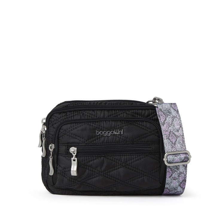 Baggallini womens Slim Strap Blush Python One Size US