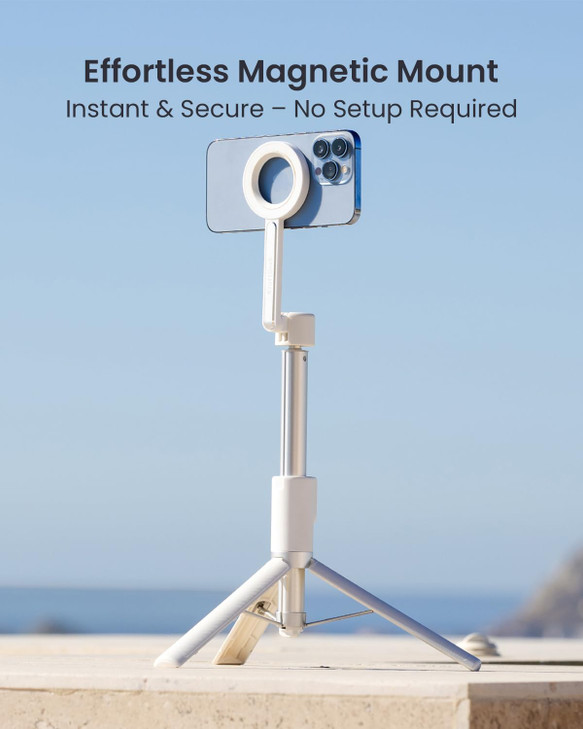 KraftGeek Magnetic Phone Tripod for iPhone Magsafe 64 Selfie Stick Tripod Stand with Remote Travel Cell Phone Stand for
