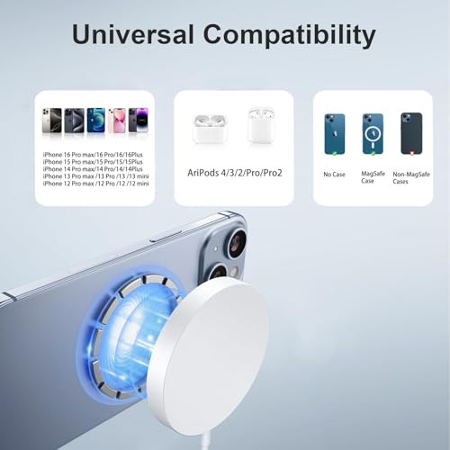 Magnetic Wireless Charger Fast Apple MagSafe Charger for iPhone 16 Pro Max16 ProiPhone 15Pro Max15 Plus141312AirPods 32P