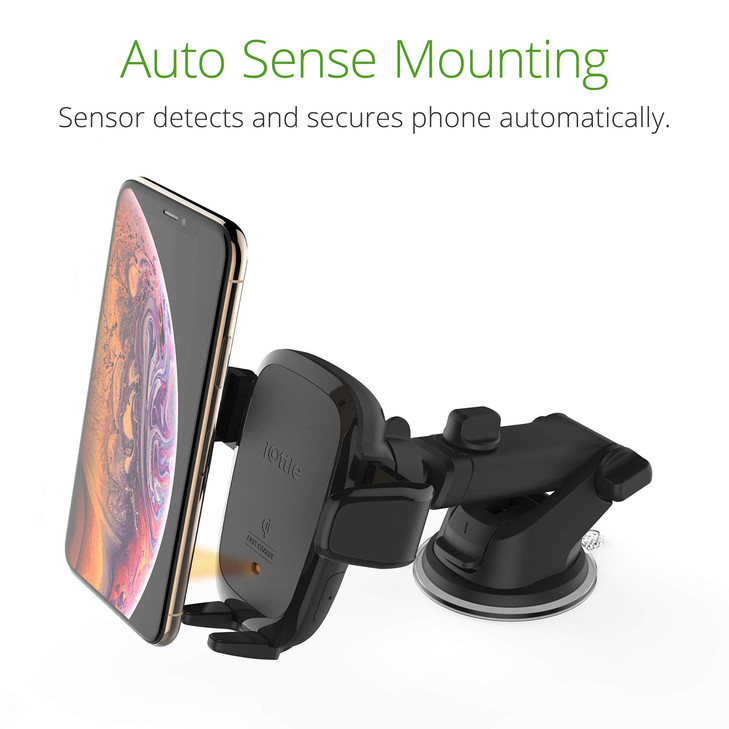 iOttie Auto Sense Qi Wireless Car Charger Automatic Clamping Dashboard Phone Mount with Wireless Charging for Google Pix