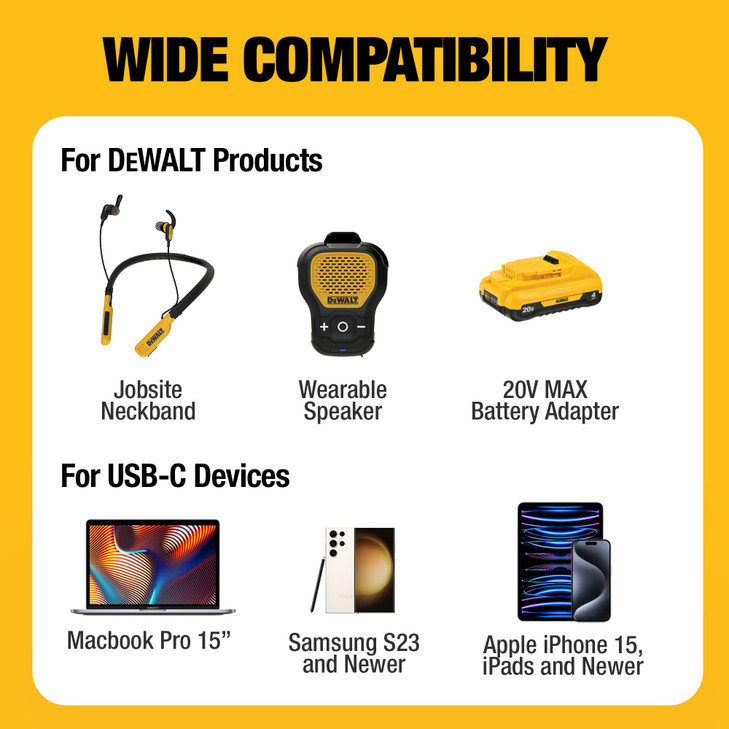 DEWALT Heavy Duty USB C Car Charger 120W 2Port PD 30 Type C Adapter PPS Fast Charging wPower Delivery for iPhone 17 16 1