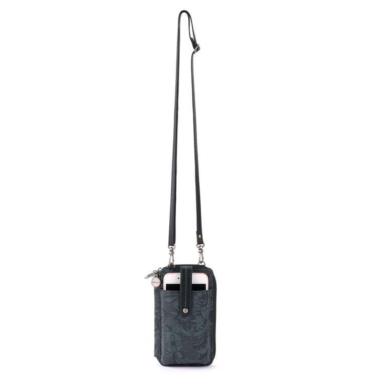 Sakroots Salinas Smartphone Crossbody in EcoTwill Removable Adjustable Crossbody Strap Black Spirit Desert