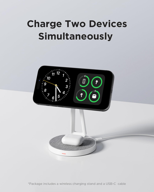 PISEN 2in1 MagSafe Charger Stand Wireless Charger Charging Station for Multiple Devices Magnetic Wireless Charger Fiber