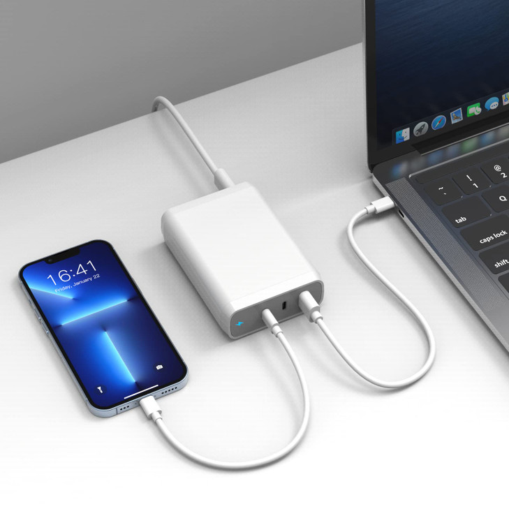 HotTopStar 140W USB C Power Adapter 3Port GaN PD Laptop Charger USB C Fast Charger Compatible for MacBook Pro 16inch Air