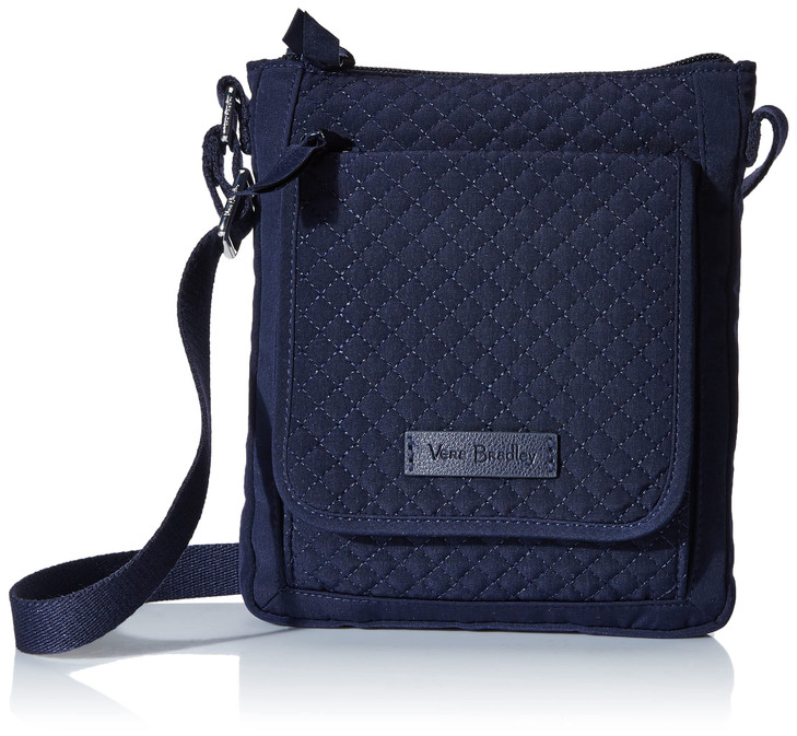 Vera Bradley Womens Microfiber Mini Hipster Crossbody Purse With RFID Protection Navy One Size