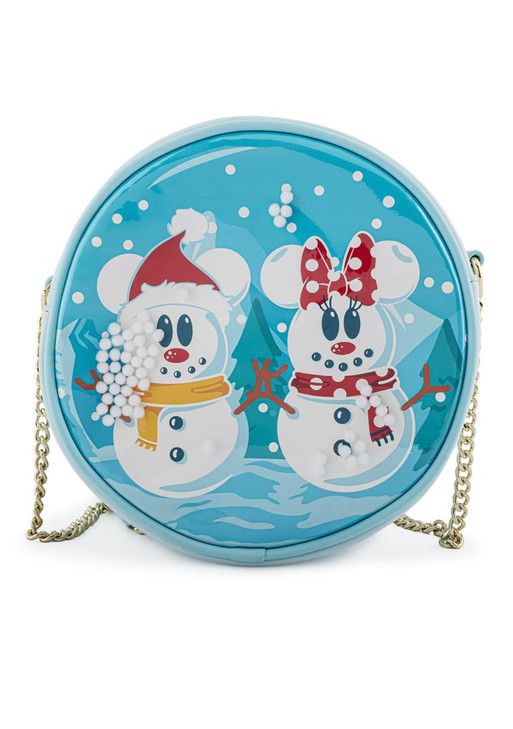 Loungefly X Disney Mickey Minnie Snow Globe Crossbody Bag Fashion Cute Crossbody Bags