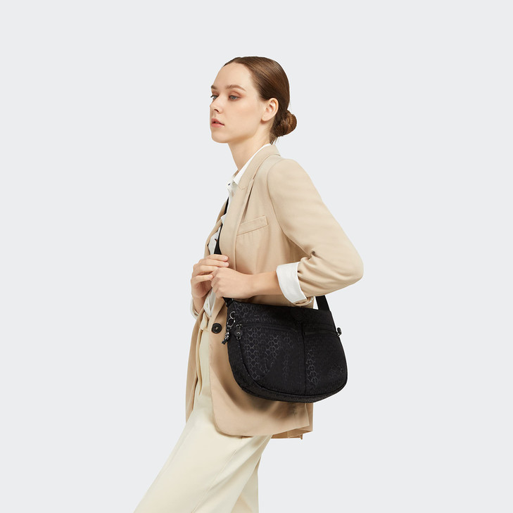 Kipling Womens Womens Izellah Crossbody Bag Super Light Everyday Purse Nylon Shoulder Bag Signature Emb 13 L x 9 H 475 D