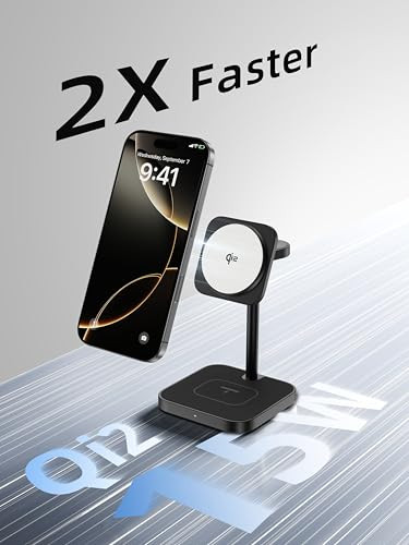Qi2 Certified LULULOOK 3 in 1 Charging Station 15W QI2 Wireless Charger Stand Magnetic Charger for iPhone 171615141312 S