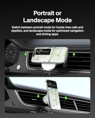 Belkin MagSafeCompatible Wireless Car Charger 15W Fast Charging Wireless Charger Powerful Magnetic Vent Holder for iPhon