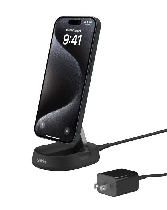 Belkin Convertible Magnetic Charging Stand 15W MagSafeCompatible Fast Qi2 Charger iPhone Charger for Apple iPhone 16 16