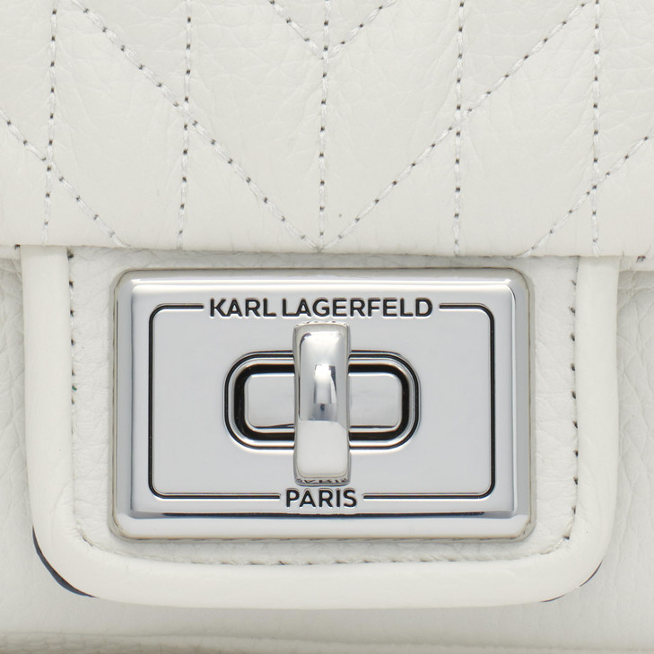 KARL LAGERFELD Paris Womens AGYNESS Handbag WINTR WHITESILVER 1SZ