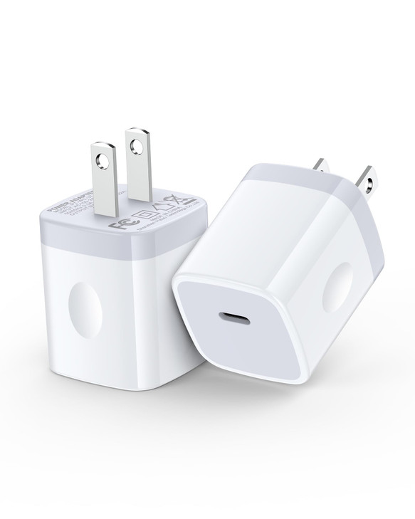 Samsung Galaxy S25 USB C Fast Charger Block 2Pack 20W PD30 AILKIN Wall Plug Charging Cube 5V 3A USBC Power Adapter for S