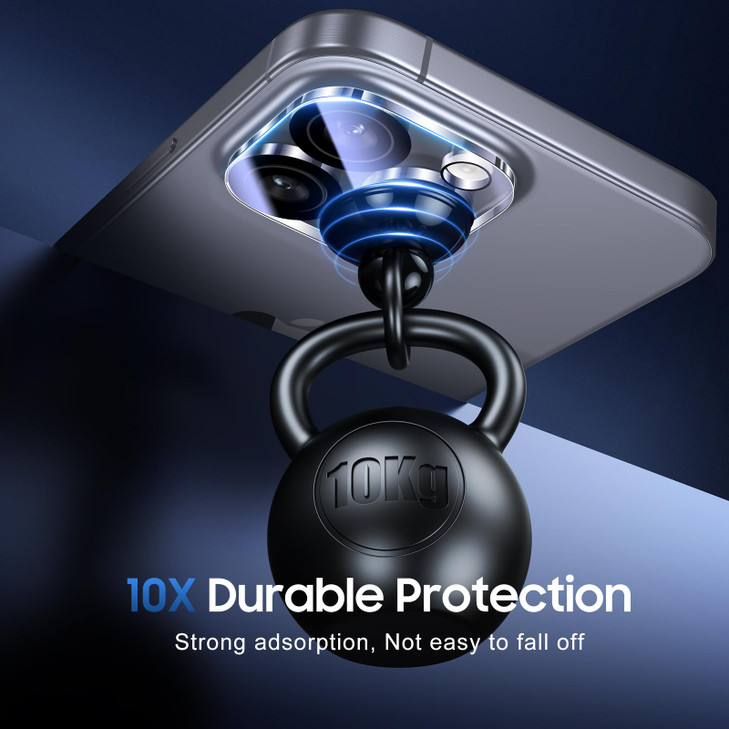 UniqueMe for 3 Pack iPhone 16 ProiPhone 16 Pro Max Camera Lens Protector Drop Protection Case Friendly 9H Tempered Glass