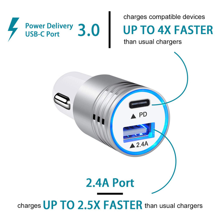 USB C Car Charger Fast Charging C Cord for Samsung Galaxy A17 A16 5G S24 S23 A15 A14 A25 S22 S21 UltraS21S20 FENote 20 S