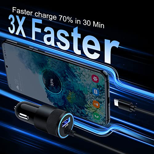 Type C Fast Car Charger for Samsung Galaxy A17A16A15A145GS25A56A35A55A54A13S24 FES24S23S22 UltraA53 iPhone 17 16e 34A Fa