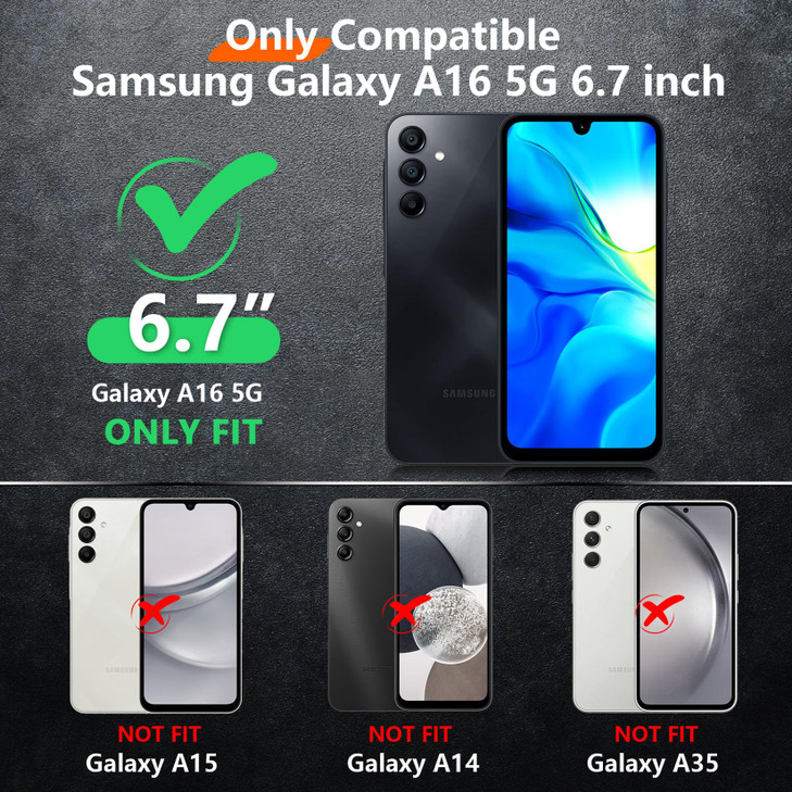 Red2Fire Designed for Samsung Galaxy A16 5G Case Military Grade Drop Protection NonSlip Heavy Duty Full Body Shockproof