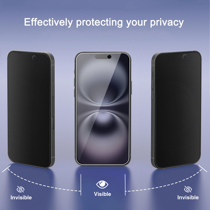 Ailun 3 Pack Privacy Screen Protector for iPhone 16 61 inch 3 Pack Camera Lens Protector Anti Spy Private Tempered Glass