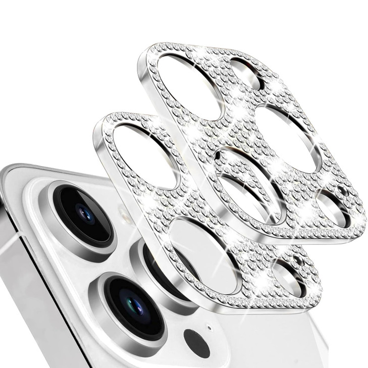 Guppy for iPhone 16 Pro iPhone 16 Pro Max Camera Lens Protector 2 Pack Bling 3D Rhinestone Sparkle Diamond Camera Cover
