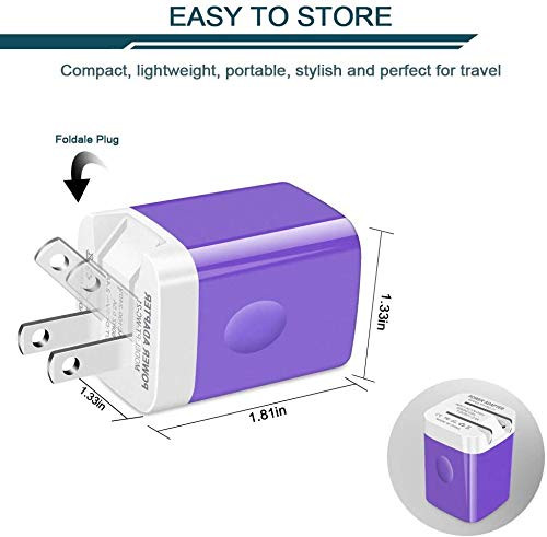 3Pack AILKIN Fold Wall Charger USB Charging Plug AC Adapter Cube Fast Charging Block Box for iPhone Air 17 Pro Max16Plus